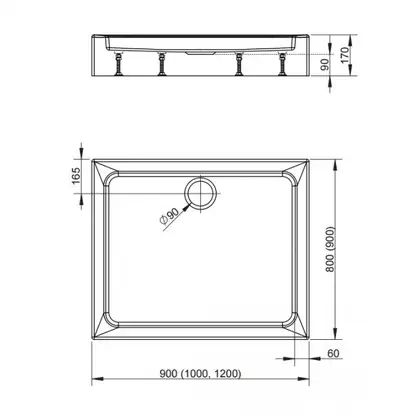 Душевой поддон Radaway Laros D 1200х800 мм (SLD81217-01) фото 3 Aquada.com.ua