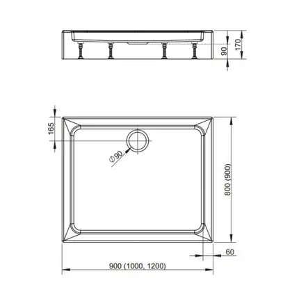 Душевой поддон Radaway Laros D 900x800 мм (SLD8917-01) фото 3 Aquada.com.ua Душевой поддон Radaway Laros D 900x800 мм (SLD8917-01) фото 3 Aquada.com.ua