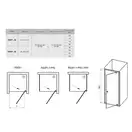 Душевые двери Ravak Pivot PDOP1-80 (профиль - белый; стекло - Transparent (прозрачный)) (03G40100Z1) фото 2 Aquada.com.ua