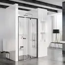 Душевая дверь Ravak Pivot PDOP2 100 х h1900 мм (профиль - чёрный, стекло - прозрачное) (03GA0300Z1) фото 1 Aquada.com.ua
