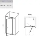 Душевая дверь Ravak Pivot PDOP2 100 х h1900 мм (профиль - чёрный, стекло - прозрачное) (03GA0300Z1) фото 3 Aquada.com.ua