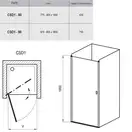 Душевые двери Ravak Сhrome CSD1-80 (профиль - белый; стекло - Transparent (прозрачный)) (0QV40100Z1) фото 2 Aquada.com.ua