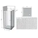 Душевая кабина Ravak SmartLine SMSD2-110 (B) L хром+transparent (0SLDBA00Z1) фото 2 Aquada.com.ua