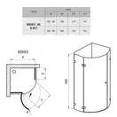 Душевая кабина Ravak Brilliant BSKK3-80 L (профиль - хром, стекло - transparent) (3UP44A00Y1) фото 3 Aquada.com.ua
