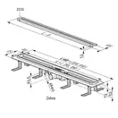 Трап для душа RAVAK Zebra 850 + решетка для трапа (пластик) (X01434) фото 3 Aquada.com.ua