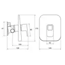 Смеситель скрытого монтажа ванна/душ для R-box Ravak 10° (X070070) фото 2 Aquada.com.ua