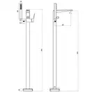 Напольный смеситель для ванны Ravak Freedom O (X070079) фото 2 Aquada.com.ua