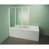 Штора для ванны складывающаяся трехэлементная RAVAK VS3 115 белый+transparent (795S0100Z1)