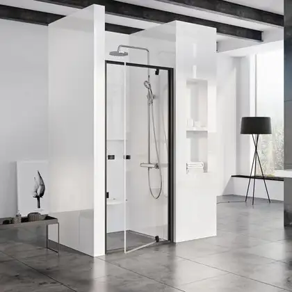 Душевая дверь Ravak Pivot PDOP1 900 х h1900 мм (профиль - чёрный, стекло - прозрачное) (03G70300Z1) фото 1 Aquada.com.ua Душевая дверь Ravak Pivot PDOP1 900 х h1900 мм (профиль - чёрный, стекло - прозрачное) (03G70300Z1) фото 1 Aquada.com.ua