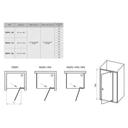 Душевые двери Ravak Pivot PDOP2-110 (профиль - сатин; стекло - Transparent (прозрачный)) (03GD0U00Z1) фото 2 Aquada.com.ua Душевые двери Ravak Pivot PDOP2-110 (профиль - сатин; стекло - Transparent (прозрачный)) (03GD0U00Z1) фото 2 Aquada.com.ua