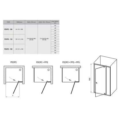 Душевые двери Ravak Pivot PDOP2-120 (профиль - белый; стекло - Transparent (прозрачный)) (03GG0100Z1) фото 2 Aquada.com.ua Душевые двери Ravak Pivot PDOP2-120 (профиль - белый; стекло - Transparent (прозрачный)) (03GG0100Z1) фото 2 Aquada.com.ua