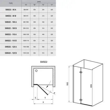 Душевые двери Ravak SmartLine SMSD2-90 (A) L (профиль - хром; стекло - Transparent (прозрачный)) (0SL7AA00Z1) фото 2 Aquada.com.ua Душевые двери Ravak SmartLine SMSD2-90 (A) L (профиль - хром; стекло - Transparent (прозрачный)) (0SL7AA00Z1) фото 2 Aquada.com.ua