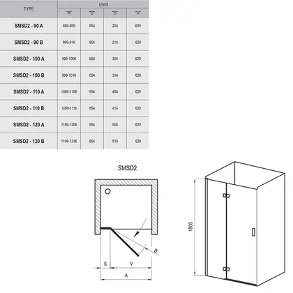 Душевые двери Ravak SmartLine SMSD2-90 (A) P (профиль - хром; стекло - Transparent (прозрачный)) (0SP7AA00Z1) фото 2 Aquada.com.ua Душевые двери Ravak SmartLine SMSD2-90 (A) P (профиль - хром; стекло - Transparent (прозрачный)) (0SP7AA00Z1) фото 2 Aquada.com.ua