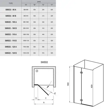 Душевые двери Ravak SmartLine SMSD2-120 (B) P (профиль - хром; стекло - Transparent (прозрачный)) (0SPGBA00Z1) фото 2 Aquada.com.ua Душевые двери Ravak SmartLine SMSD2-120 (B) P (профиль - хром; стекло - Transparent (прозрачный)) (0SPGBA00Z1) фото 2 Aquada.com.ua