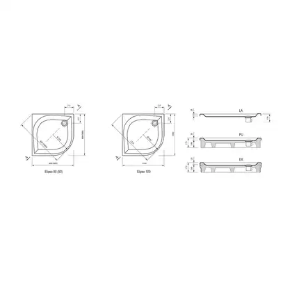 Душевой поддон Ravak Elipso-80 EX 800 х 800 мм, h=50 мм (A224401310) фото 2 Aquada.com.ua Душевой поддон Ravak Elipso-80 EX 800 х 800 мм, h=50 мм (A224401310) фото 2 Aquada.com.ua