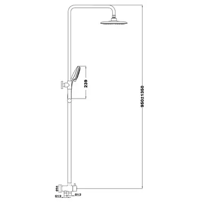 Душевая система Ravak DS 090.00 (цвет - хром) (X07P232) фото 3 Aquada.com.ua Душевая система Ravak DS 090.00 (цвет - хром) (X07P232) фото 3 Aquada.com.ua