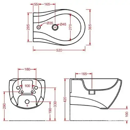ARTCERAM Биде подвесное ArtCeram Blend, черный (BLB001 01; 50) фото 2 Aquada.com.ua