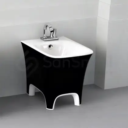 ARTCERAM Биде напольное ArtCeram Cow, черный (CWB002 01; 50) фото 3 Aquada.com.ua