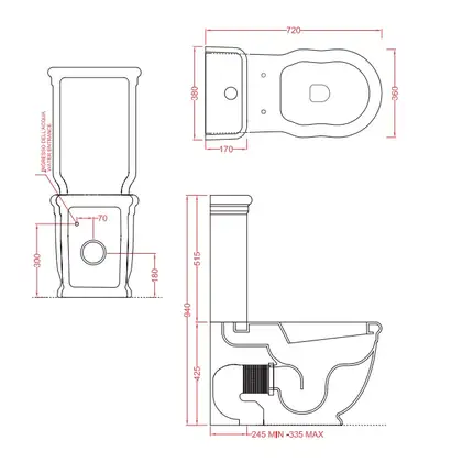 ARTCERAM Унитаз-компакт ArtCeram Hermitage с сиденьем Soft Close, чёрный (HEV006 03;00+HEA005 03) фото 2 Aquada.com.ua