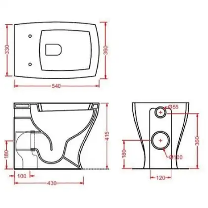 ARTCERAM Унитаз напольный ArtCeram Jazz 360 х 540 мм, h=415 мм (JZV002) фото 3 Aquada.com.ua