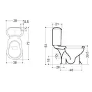 Унитаз напольный с бачком AXA Contea, с сиденьем Soft Close (0601301+0605101+AA0601F+BA009) фото 3 Aquada.com.ua