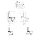 Унитаз-компакт AXA Cinque, с сиденьем Soft Close (361701+368101+368801) фото 4 Aquada.com.ua