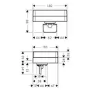 Мыльница Axor Universal Accessories, полированный чёрный хром/стекло матовое (42819330) фото 2 Aquada.com.ua