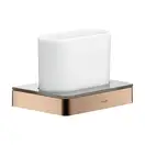 Стакан для зубных щёток Axor Universal Accessories, красное золото/стекло матовое (42834300) фото 1 Aquada.com.ua