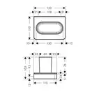 Стакан для зубных щёток Axor Universal Accessories, красное золото/стекло матовое (42834300) фото 2 Aquada.com.ua