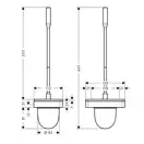 Ёршик подвесной Axor Universal Accessories, матовое золото/стекло белое, матовое (42835250) фото 2 Aquada.com.ua