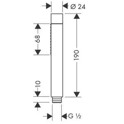 Лейка для душа Axor Starck (цвет - полированне красное золото), 2 вида струи (28532300) фото 2 Aquada.com.ua