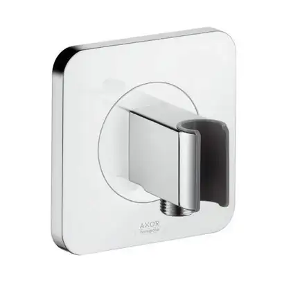Шланговое подсоединение с держателем Axor Citterio E (цвет - хром) (36724000) фото 1 Aquada.com.ua