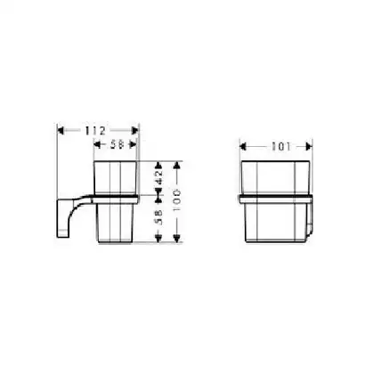 Стаканчик для зубных щеток Hansgrohe Axor URQUIOLA 424340001 фото 2 Aquada.com.ua
