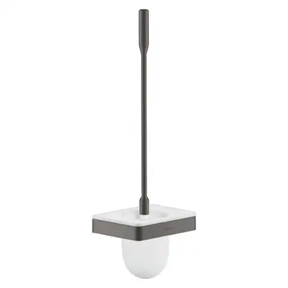 Ёршик подвесной Axor Universal Accessories, матовый чёрный хром/стекло белое, матовое (42835340) фото 1 Aquada.com.ua