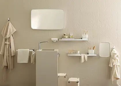 Полочка 300 мм Axor Universal Accessories, хром/стекло матовое (42838000) фото 3 Aquada.com.ua Полочка 300 мм Axor Universal Accessories, хром/стекло матовое (42838000) фото 3 Aquada.com.ua