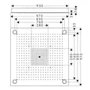 Верхний душ Axor ShowerSolutions 970 x 970 мм, с подсветкой (цвет - хром), 3 типа струи (10623800) фото 7 Aquada.com.ua