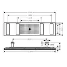 Верхний душ Axor ShowerHeaven 1200 х 300 мм, с подсветкой, золото (10628990) фото 2 Aquada.com.ua