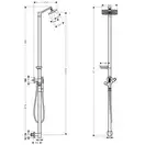 Душевая система с термостатом Axor Urquiola Showerpipe (цвет - хром) (11901000) фото 4 Aquada.com.ua