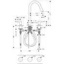 Смеситель для раковины на 3 отверстия Axor Citterio M (34133000) фото 2 Aquada.com.ua