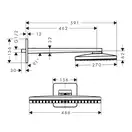 Верхний душ 460 х 300 мм Axor ShowerSolutions (цвет - хром), 1 тип струи (35274000) фото 4 Aquada.com.ua
