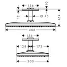 Верхний душ 460 х 300 мм Axor ShowerSolutions (цвет - полированное золото), 3 вида струи (35281990) фото 2 Aquada.com.ua
