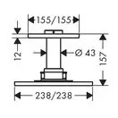 Верхний душ Axor ShowerSolutions 250 х 250 мм (цвет - матовый чёрный хром) (35308340) фото 2 Aquada.com.ua