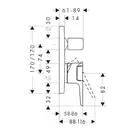 Смеситель для ванны/душа Axor Citterio E (цвет - хром) (36455000) фото 2 Aquada.com.ua