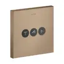 Вентиль скрытого монтажа для 3 потребителей Axor ShowerSelect (цвет - матовое красное золото) (36717310) фото 1 Aquada.com.ua