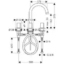 Смеситель для раковины Axor Uno2 (цвет - хром) (38053000) фото 2 Aquada.com.ua