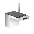 Смеситель для биде Axor MyEdition (цвет - хром/кожа серая) (47212000+47918000) фото 1 Aquada.com.ua