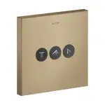 Вентиль скрытого монтажа для 3 потребителей Axor ShowerSelect (цвет - матовая бронза) (36717140)