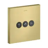 Вентиль скрытого монтажа для 3 потребителей Axor ShowerSelect (цвет - матовая латунь) (36717950)