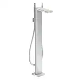 Смеситель для ванны напольный Axor MyEdition (цвет - хром/мрамор), с душевым гарнитуром (47442000+47910000)