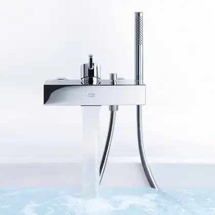 Смеситель для ванны с душевым гарнитуром Axor Starck X (10402000) фото 2 Aquada.com.ua Смеситель для ванны с душевым гарнитуром Axor Starck X (10402000) фото 2 Aquada.com.ua